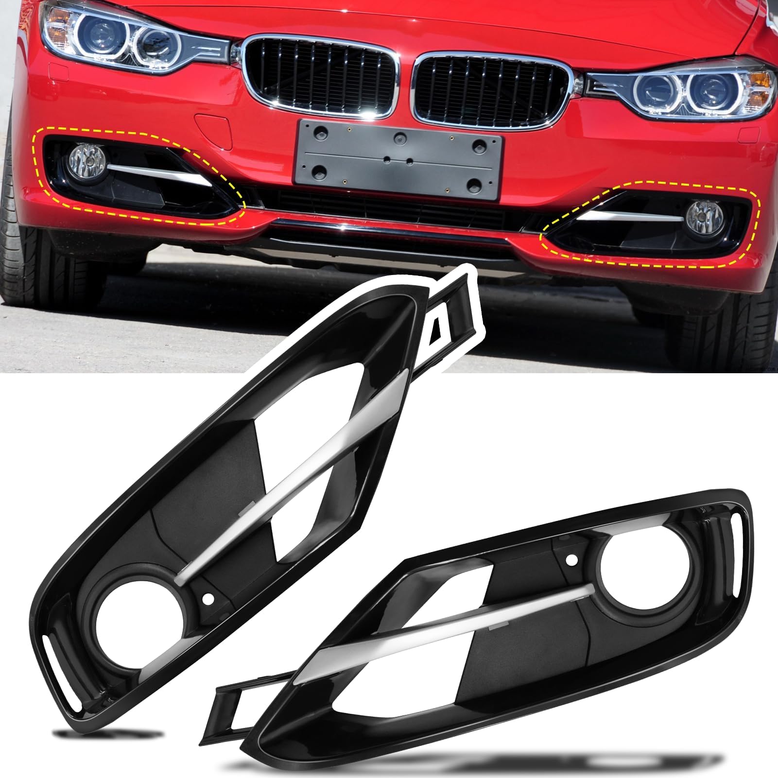 Amazon.co.jp: Jaronx BMW フォグライトカバー 3フィートF30 F31